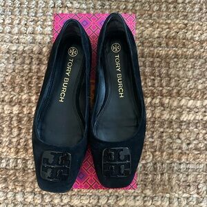 Tory Burch Black Velvet Flats